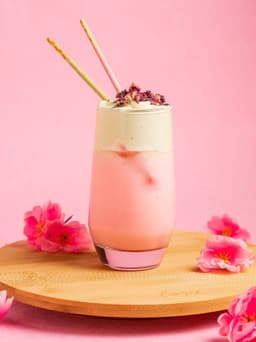 Matcha Cream Pink Latte (Sencillo)